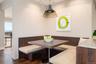 Banquette breakfast nook for casual dining.