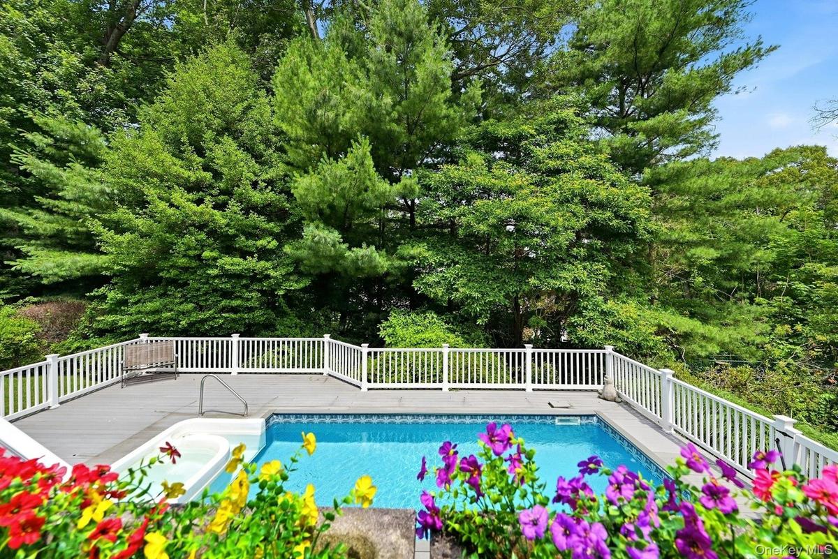 Built in pool with spa