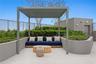Private cabanas and shaded lounge areas