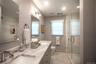 Primary Full Bath with Double Vanity and Linen Closet