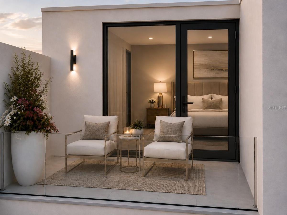 Rooftop-Level Primary Suite with Private Terrace