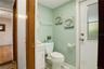 Half bathroom with direct access to pool area