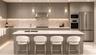 Modern Kitchen Featuring a Spacious Gathering Island