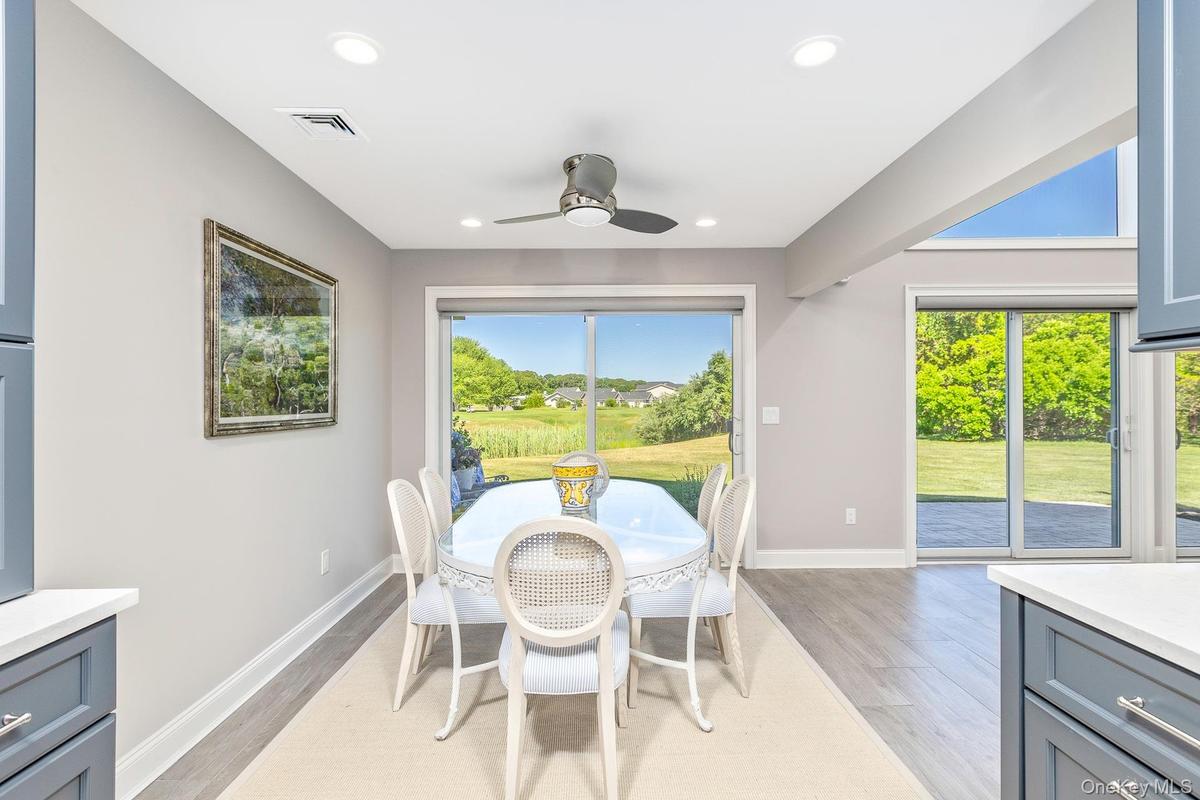 Sliders from Dining Area Allow for Easy Entertaining