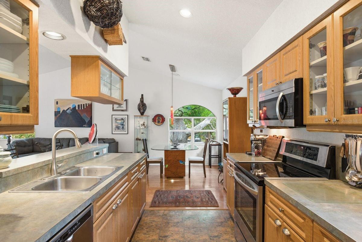 Kitchen to dining area.
