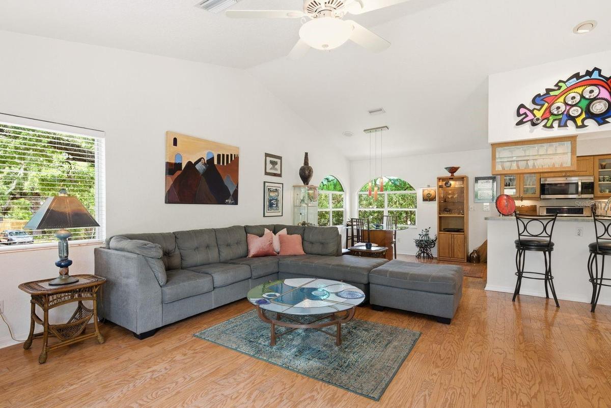 Living room to dining room.