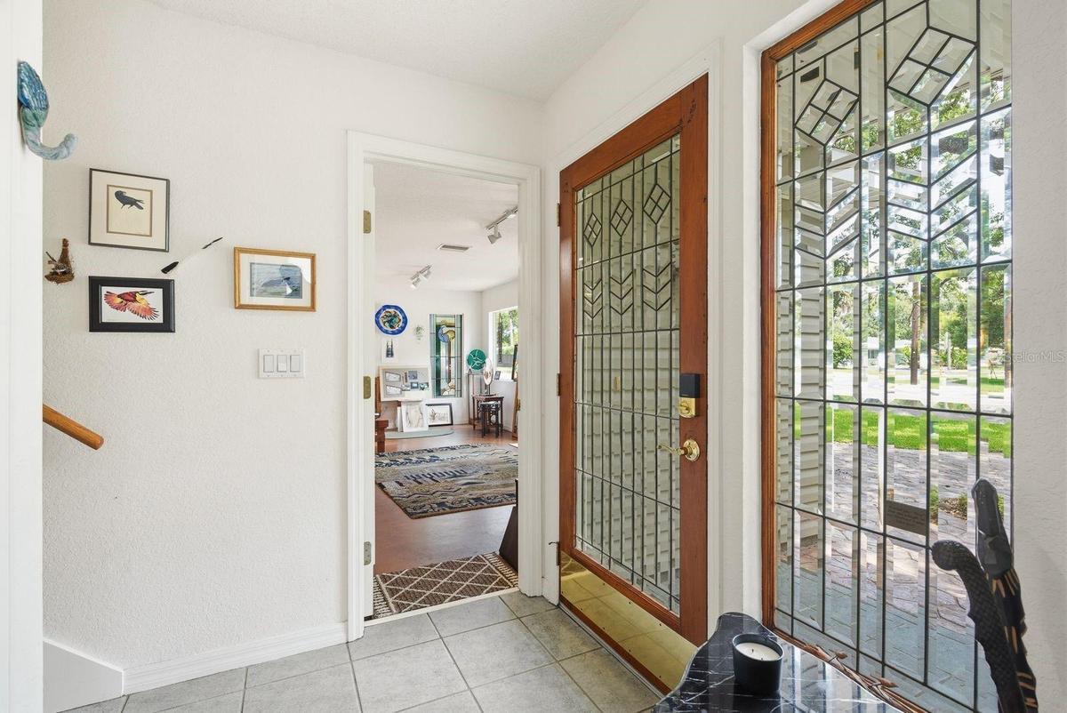 Front Door/Office Door made from turn of the century 1930's glass.