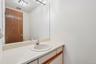 Powder room conveniently located on the main floor