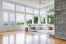 Open floor plan with mountain views