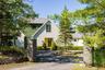 Stone pillars and circular driveway