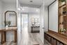 Private foyer entry with built-in storage