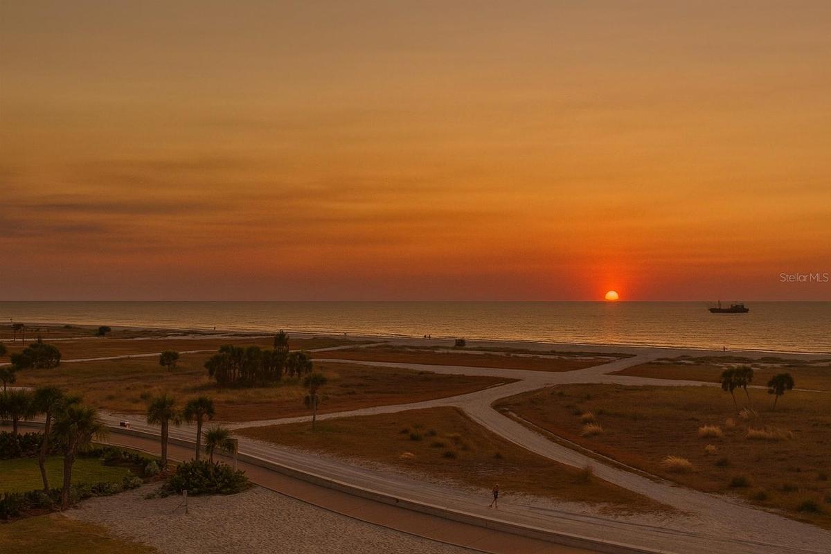 Sunset/water view from balcony