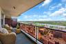 20' x 6' Balcony showing  lake views. Furniture staged.