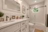 Hall Bathroom 2nf Fl with double sinks.