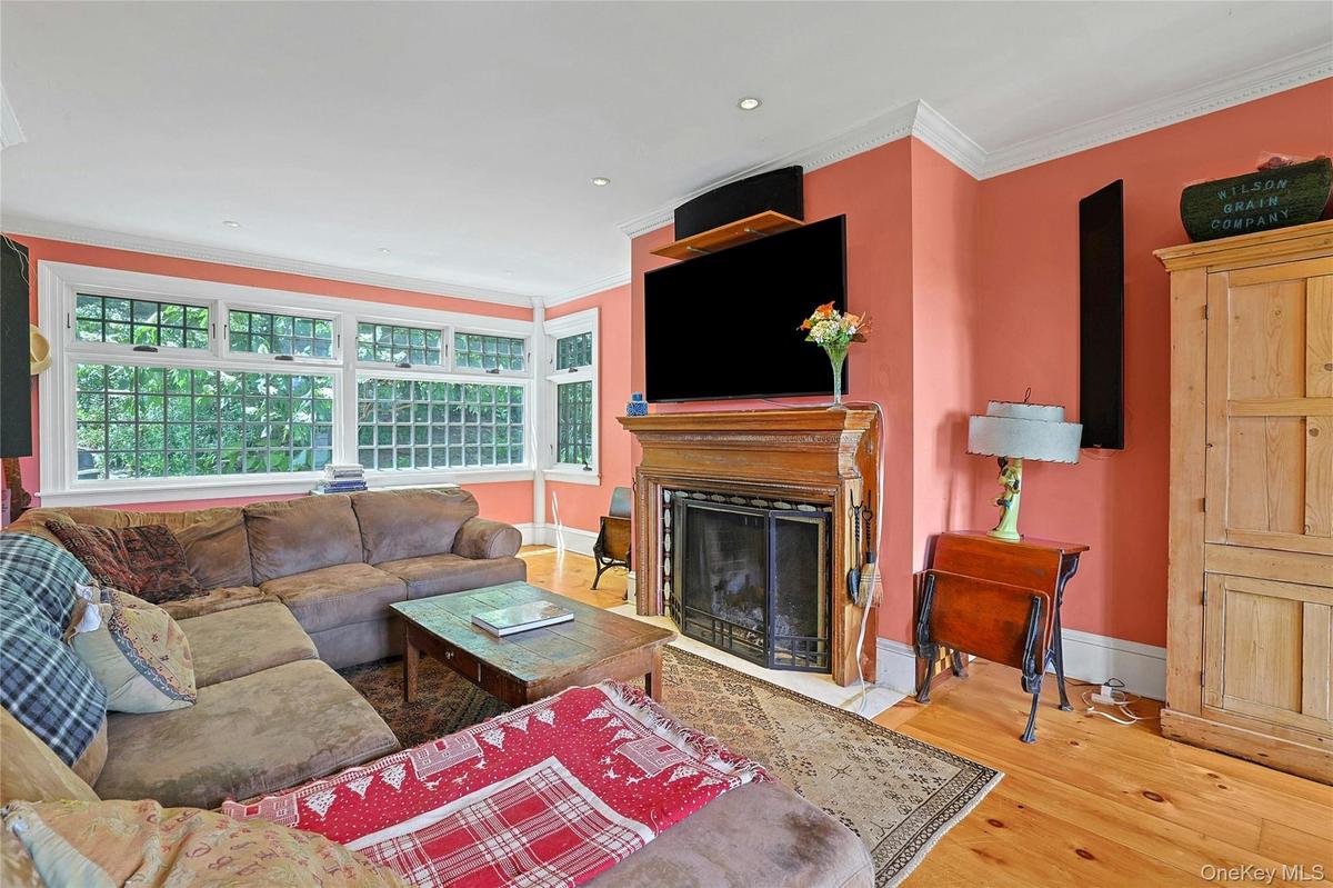 Wood-burning fireplace