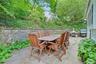 large planted patio, sits 10-12