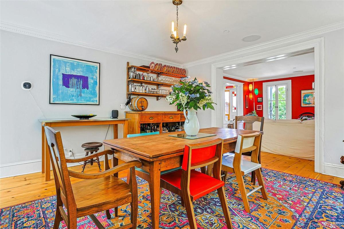 large dining room with table that can sit 12 people