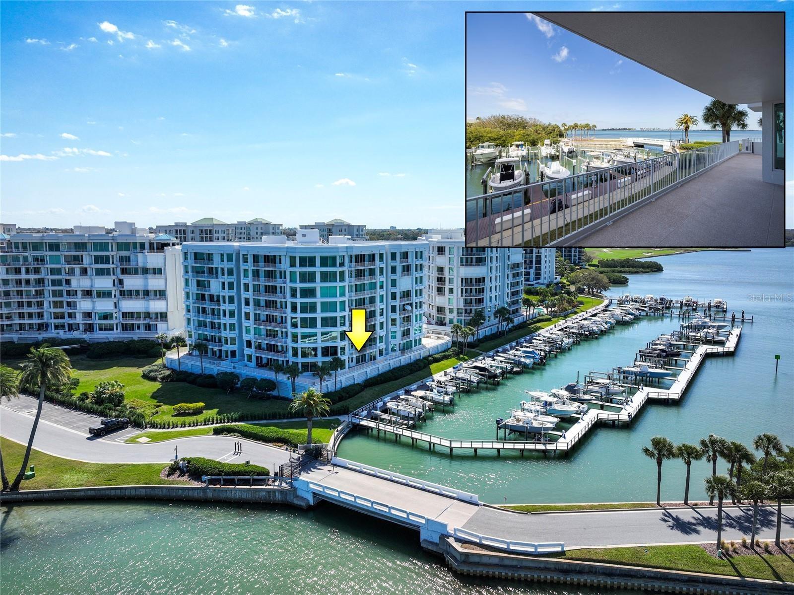 Largest Balcony with water views available in the building!