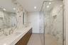 Dual sinks & walk-in shower