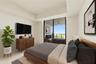 Virtually staged to show furniture options.