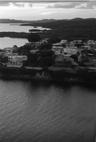 aerial view at night on the beach