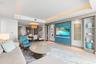 Living area with gorgeous views + pull-out sofa