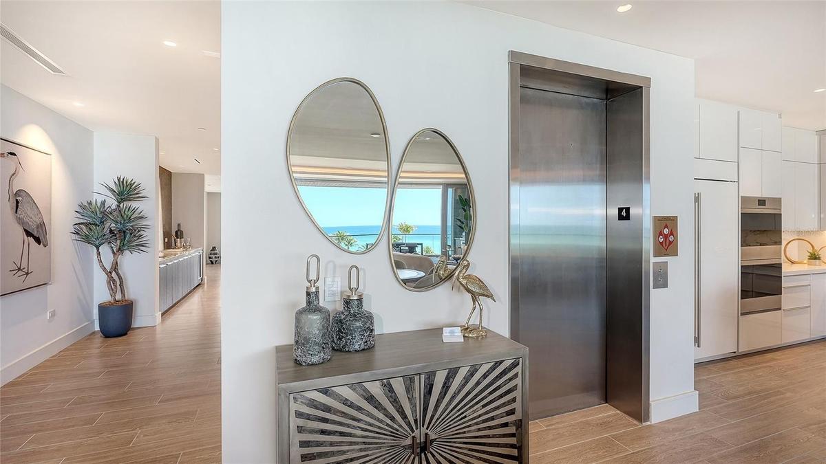 Elevator opens into the Great Room