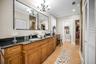 Primary bath with double sinks.
