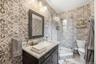Virtually staged master bathroom