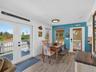 Dining area with access to the large front deck.