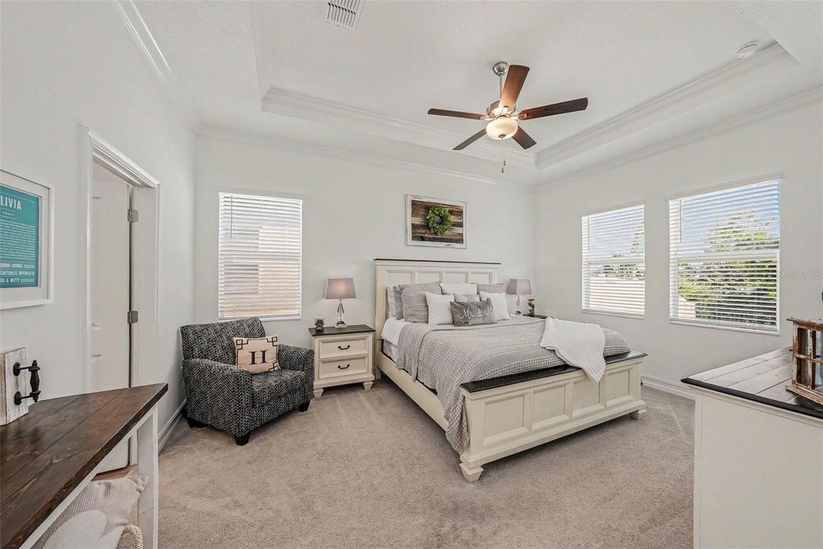 Owner's retreat screams luxury and serenity!