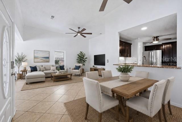 Virtually Staged - Dining and Living room
