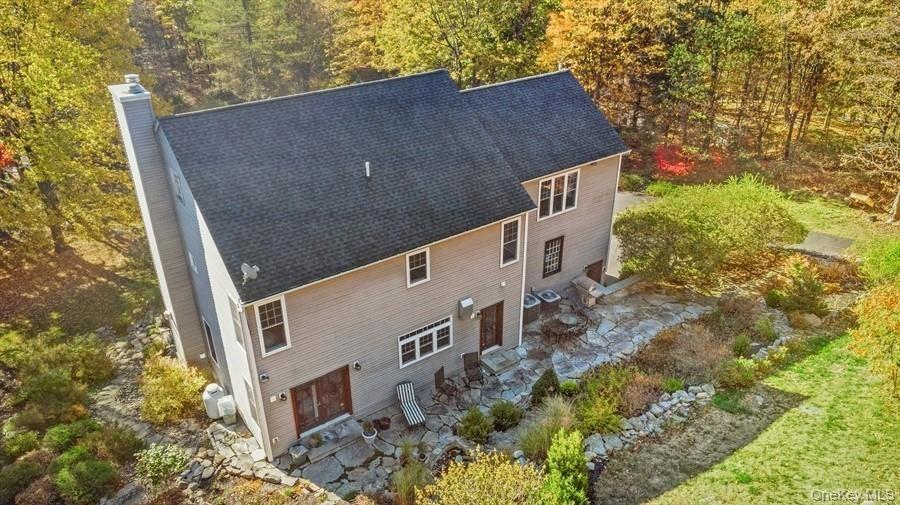 Aerial view rear of home