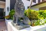 These lions have guarded over the home many years