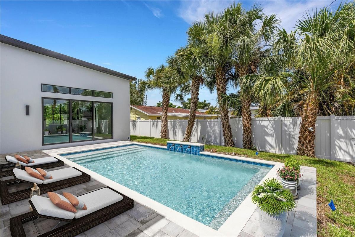 Staged outdoor