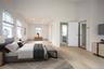 An expansive and versatile primary suite with a private balcony and lovely views, easily accommodating a home office or sitting area.  Virtually Stage