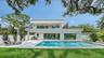 Modern pool and private backyard