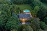 Twilight photo of property