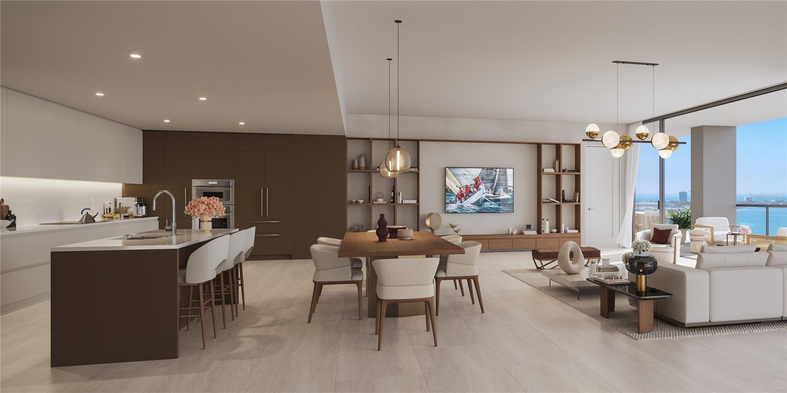 Harbor 2 great room rendering