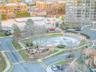 Bird's eye view of apartment complex