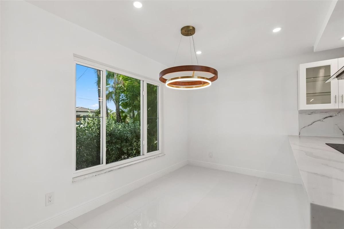 Dining area conveniently located off the kitchen
