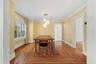 The spacious dining room is ready for everything from casual weeknight meals to long dinners with family and friends.