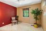 The 4th bedroom is found upstairs, but it can also be used as a home office.