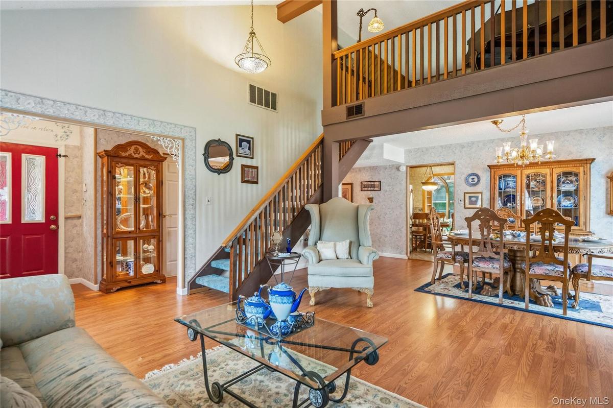View back towards the entrance foyer and dining room.