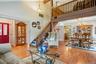 View back towards the entrance foyer and dining room.