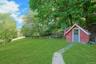 The potting/storage shed is convenient. The large front yard is a great spot to kick around a ball.