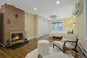 The beautiful brick fireplace in front of the seating area is a great spot for when the seasons change and fall creeps in.  Large closets offer plenty