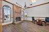 Executive office 2 with fireplace virtually staged