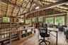 Upper gallery overlooking the great hall, ideal for a library, office, studio, or creative workspace