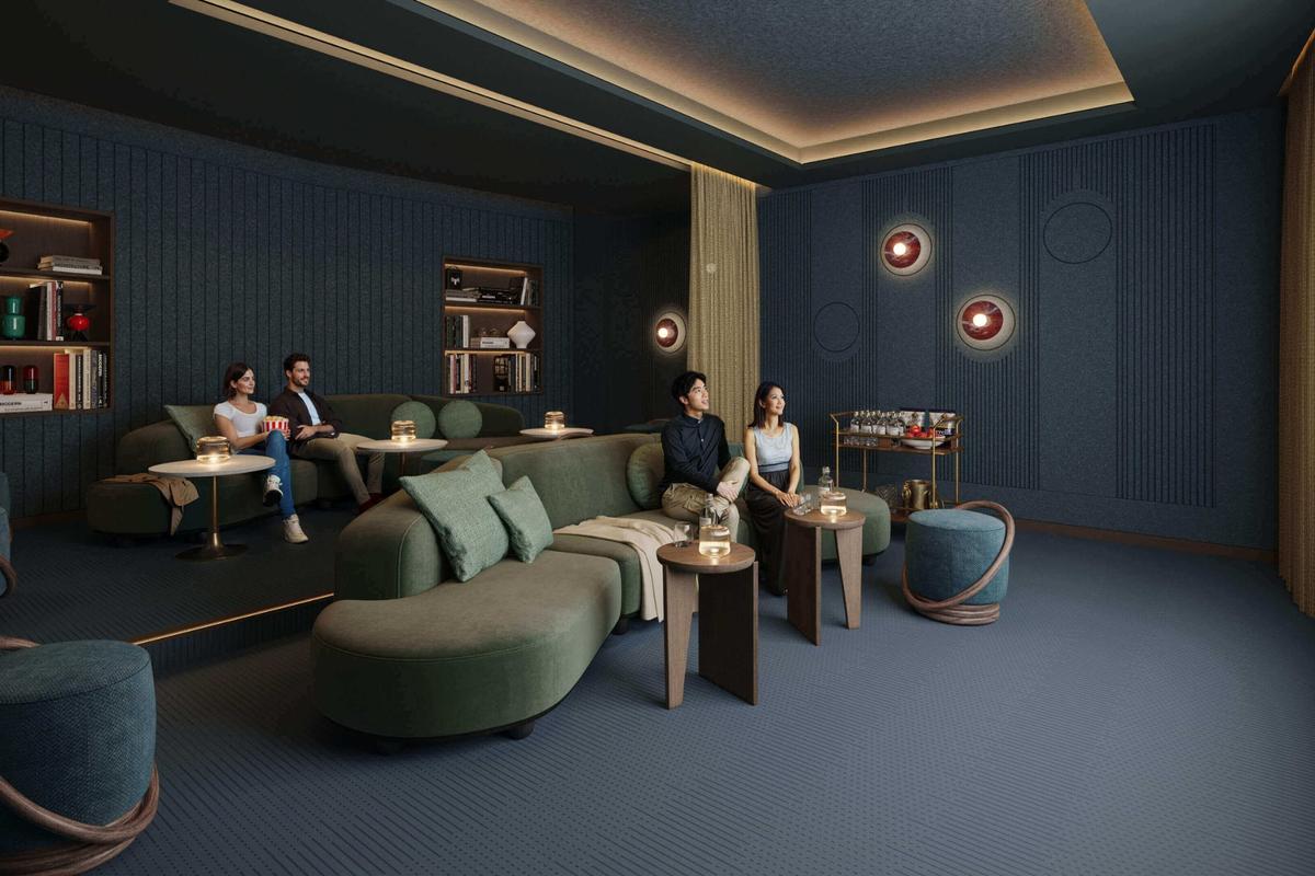 22-seat private cinema room at The 1847 Residents' Club, Oval Village SE11